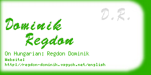 dominik regdon business card